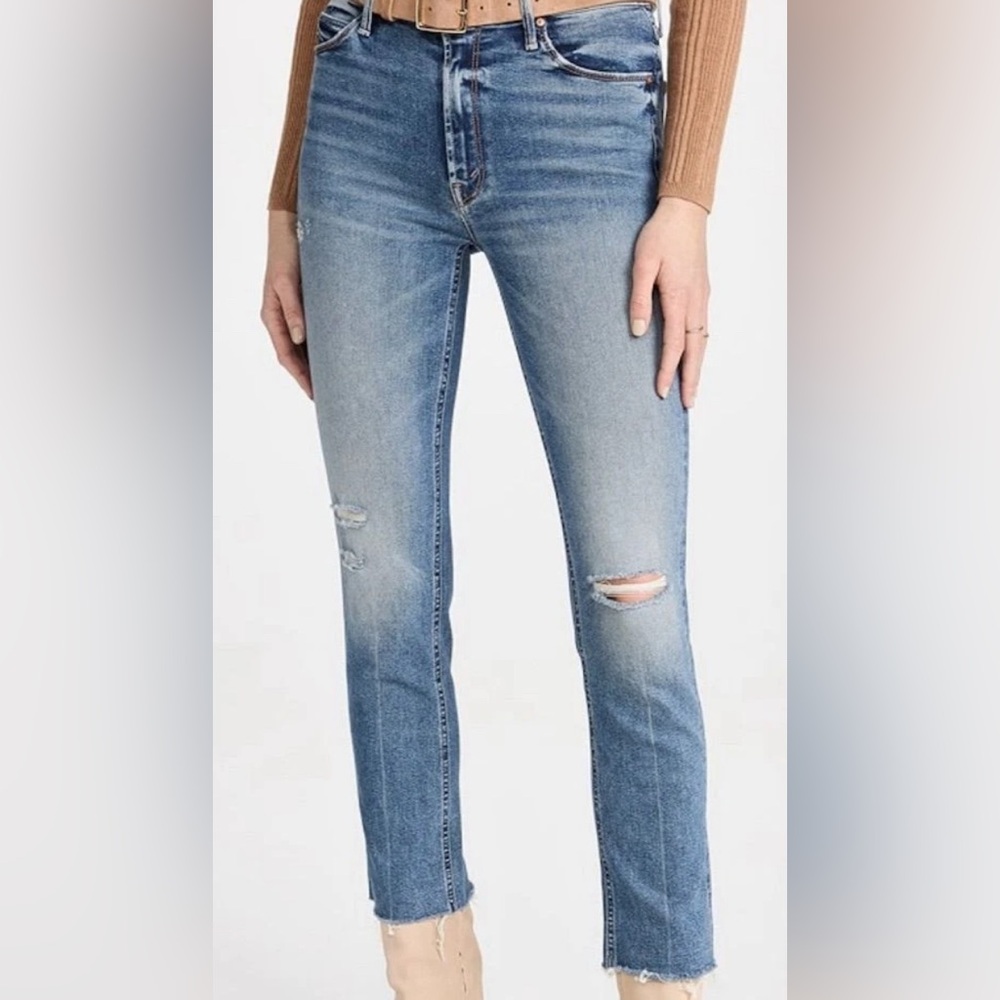 Mother Denim / Going On Circles / The Mid Rise Dazzler Ankle Fray